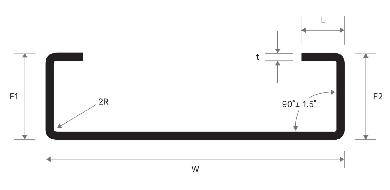 JSC Galvanised-Purlins GI-Purlins C-profile size-table available-size purlin-specification sectional profile