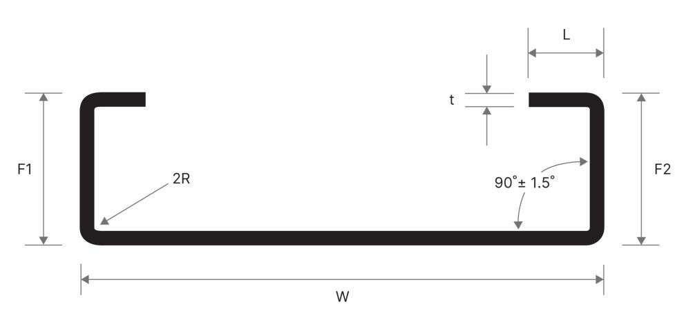 JSC Galvanised-Purlins GI-Purlins C-profile size-table available-size purlin-specification sectional profile