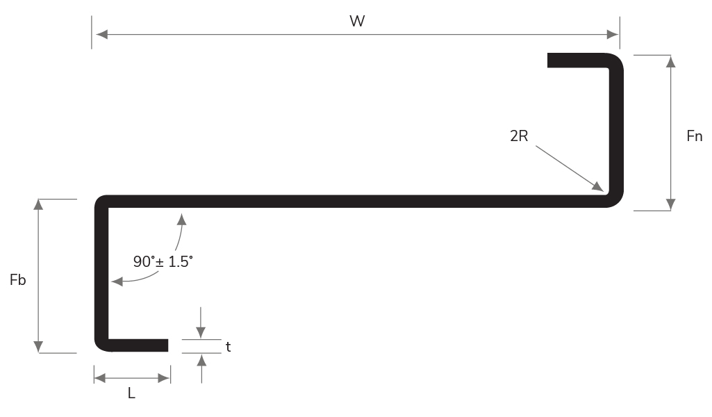 JSZ Galvanised-Purlins GI-Purlins Z-profile purlin-specification sectional-profile