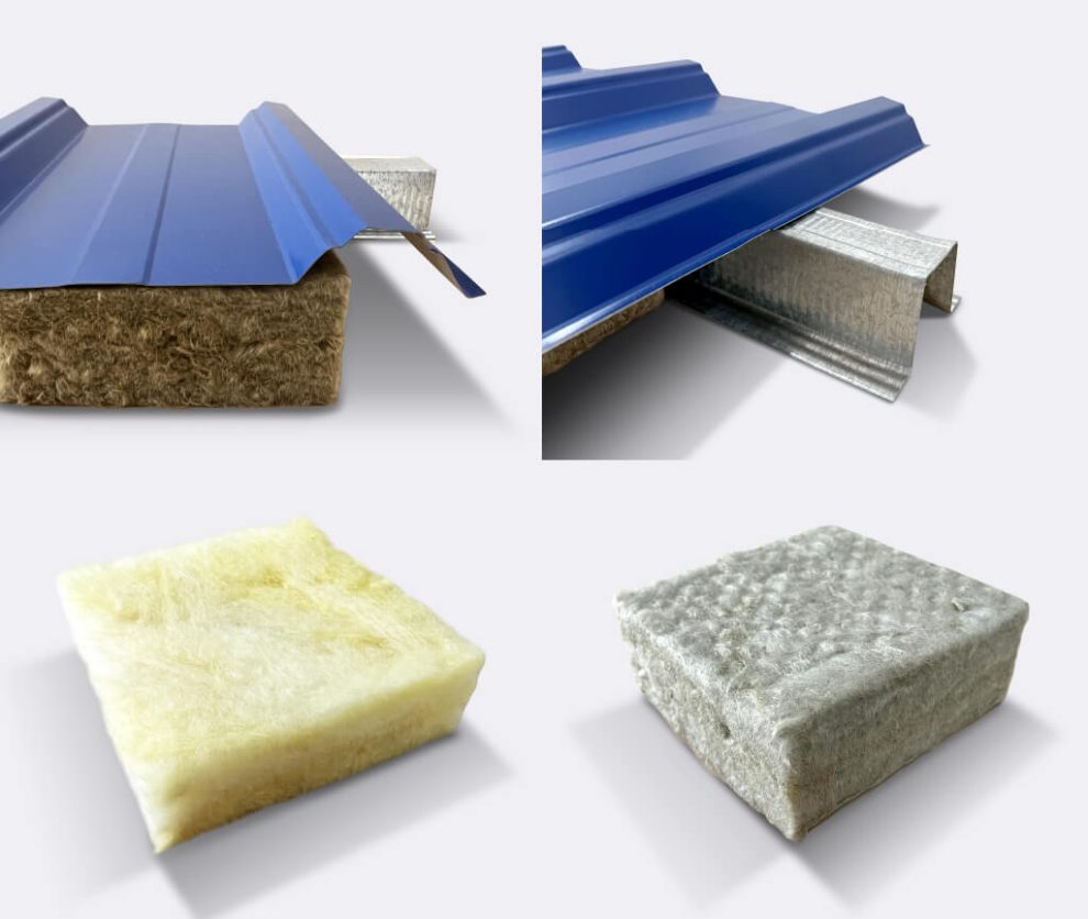 jutasteel metal roofing and accessories insulation Fiber Glasswool Bumbung Besi Rockwool Batten profile C-Secion C-Channel C-profile Fastener Aluminium Foil
